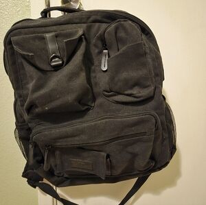 Bella Russo Black Canvas Backpack